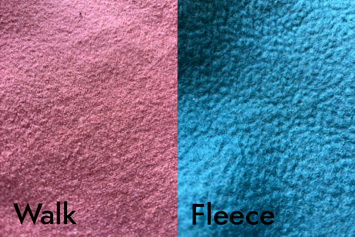 Merino Walk und Fleece Vergleich